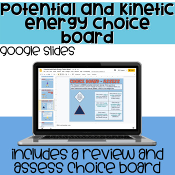 Preview of Potential and Kinetic Energy Digital Choice Boards