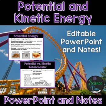 Preview of Potential and Kinetic Energy - PowerPoint and Notes