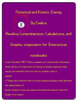 Preview of Potential and Kinetic Energy Reading Comprehension Work Packet