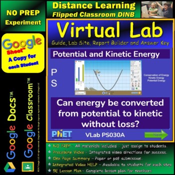 Preview of Potential and Kinetic Energy STAR* Virtual Lab Google Docs™ DINB