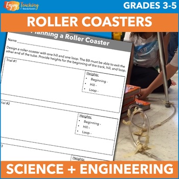 Preview of Roller Coaster STEM Activity – Potential & Kinetic Energy Transfer Challenge