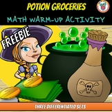 Free Math Center or  Math Warm-Up Activity: Potion Groceries