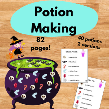Preview of Potion Making Pretend Play, Halloween Witch’s Brew Learning Game