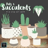 Pots & Succulents Clip Art (Full Color)