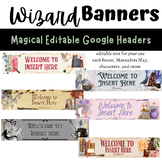 Potter Wizard World Editable Daily Google Headers and Banners