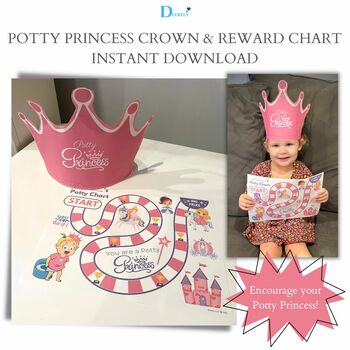 Preview of Potty Princess Crown AND Reward Chart