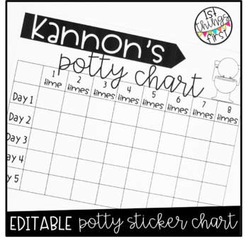 Preview of Potty Sticker Chart