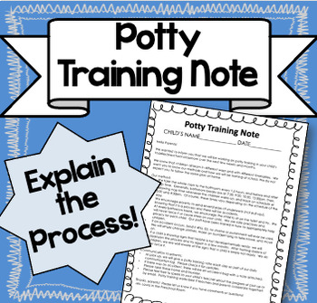 Preview of Potty Training Parent Note