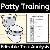 Potty Training Task Analysis Toilet Visuals and Data Sheet