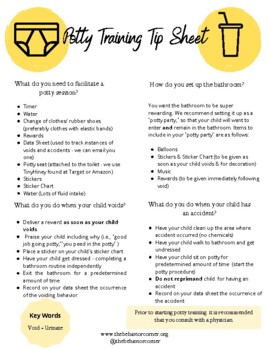 Preview of Potty Training Tip Sheet