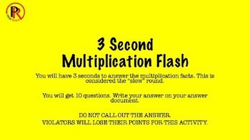 Preview of Pough Review's 3-Second Multiplication Flash (For Beginners)