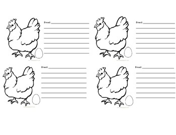 Preview of Poultry Chicken Breed Notes