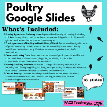 Preview of Poultry Google Slides - FACS, FCS, High School
