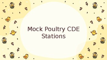Preview of Poultry Science Mock CDE Stations