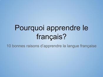 Pourquoi apprendre le français? 10 bonnes raisons by Madame Giraffe