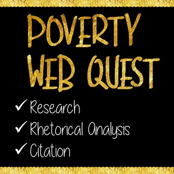 Preview of Poverty Web Quest Research Activity for AP Language and Composition
