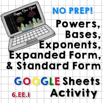 Preview of Power Base Exponent Expanded Standard Form Self Checking Self Grading Activity