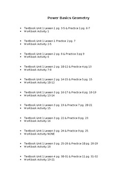 Preview of Power Basics Geometry Plan (2005 ed.)