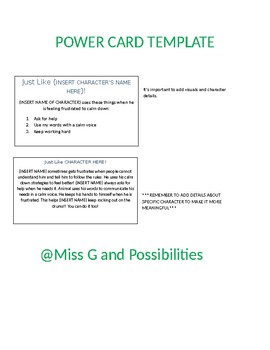 Preview of Power Card Template