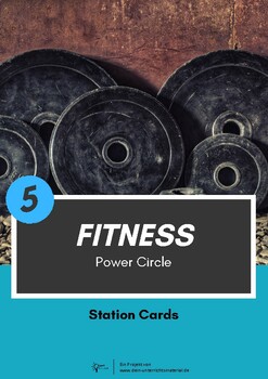 Preview of Fitness Power Circle Station Cards