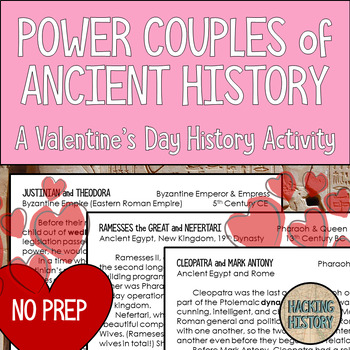 Preview of Power Couples of Ancient History | NO PREP Valentine's Day History Activity