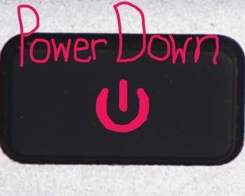 Preview of Power Down Sign for Computers or Classroom Management