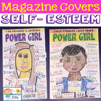 Preview of Create Your Own Magazine Cover Collage Craft for Girl's Self Esteem