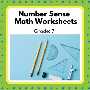 Preview of Power Math! Grade 7 Number Sense Unit Worksheets