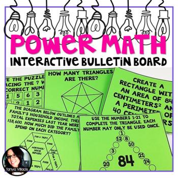 Preview of Math Bulletin Board - Puzzles, Challenges, Logic, Math Talk Early Finishers