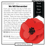 Memorial Day / Remembrance Day - Literacy & Craft