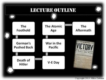 Preview of World War 2 Lecture - Pearl Harbor, D-Day, Liberation, V-E + V-J, Japan, Europe