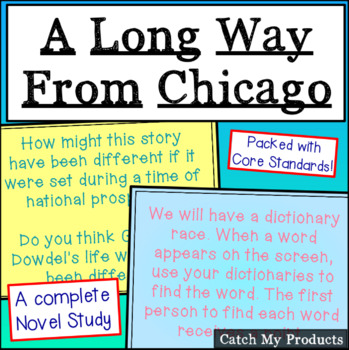 Preview of A Long Way From Chicago Novel Study in Power Point