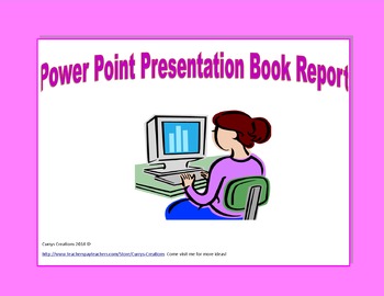 Preview of Power Point Presentation Book Report