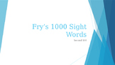 Power Point Presentation of Fry's 200 words
