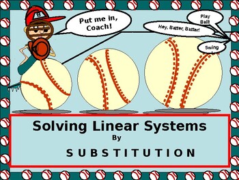 Preview of Systems of Equations Using Substitution an Algebra Power Point with GUIDED NOTES