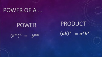 Preview of Power Properties of Exponents: Video with Notes -Distance Learning