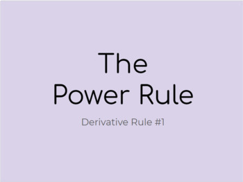 Preview of Power Rule for Derivatives (Part One) For Nearpod in Google Slides