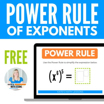 Preview of Laws of Exponents: Power Rule Boom Cards™ Digital Activity