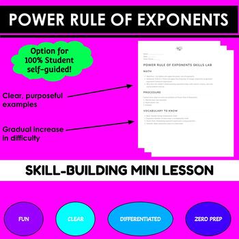 Preview of Power Rule of Exponents Mini Lesson