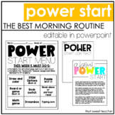 Power Start | Morning Routine | EDITABLE