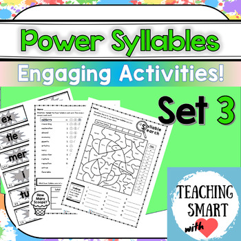 Preview of Read and Spell Multisyllabic Words with Power Syllables - Set 3