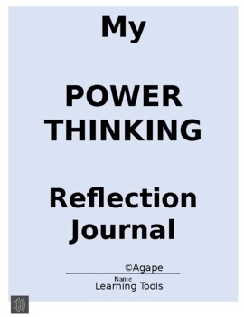 Preview of Power Thinking Online Reflection Journal with Narration
