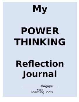 Preview of Power Thinking Online Reflective Journal without Narration