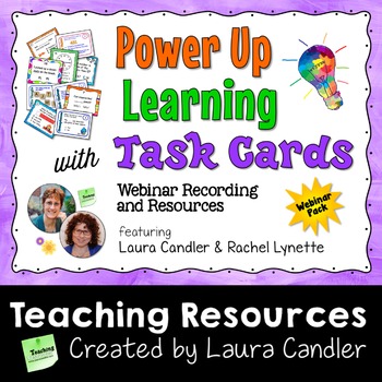 Preview of Power Up Learning with Task Cards Webinar Pack