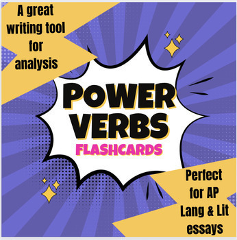 Preview of Power Verb Writing Cards - Writing Scaffold for Pre-AP / AP Lang / AP Lit