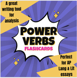 Power Verb Writing Cards - Writing Scaffold for Pre-AP / A