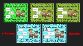 Preview of Power Word Grab Games (1G, 2G, 1B, & 2B)