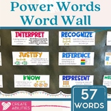 Power Words Word Wall - Math Word Wall - Math Vocabulary Wall
