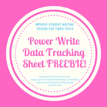 Preview of Power Write Data Tracking Sheet FREEBIE!