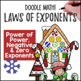 Power, Zero & Negative Exponent Rules | Christmas Doodle M